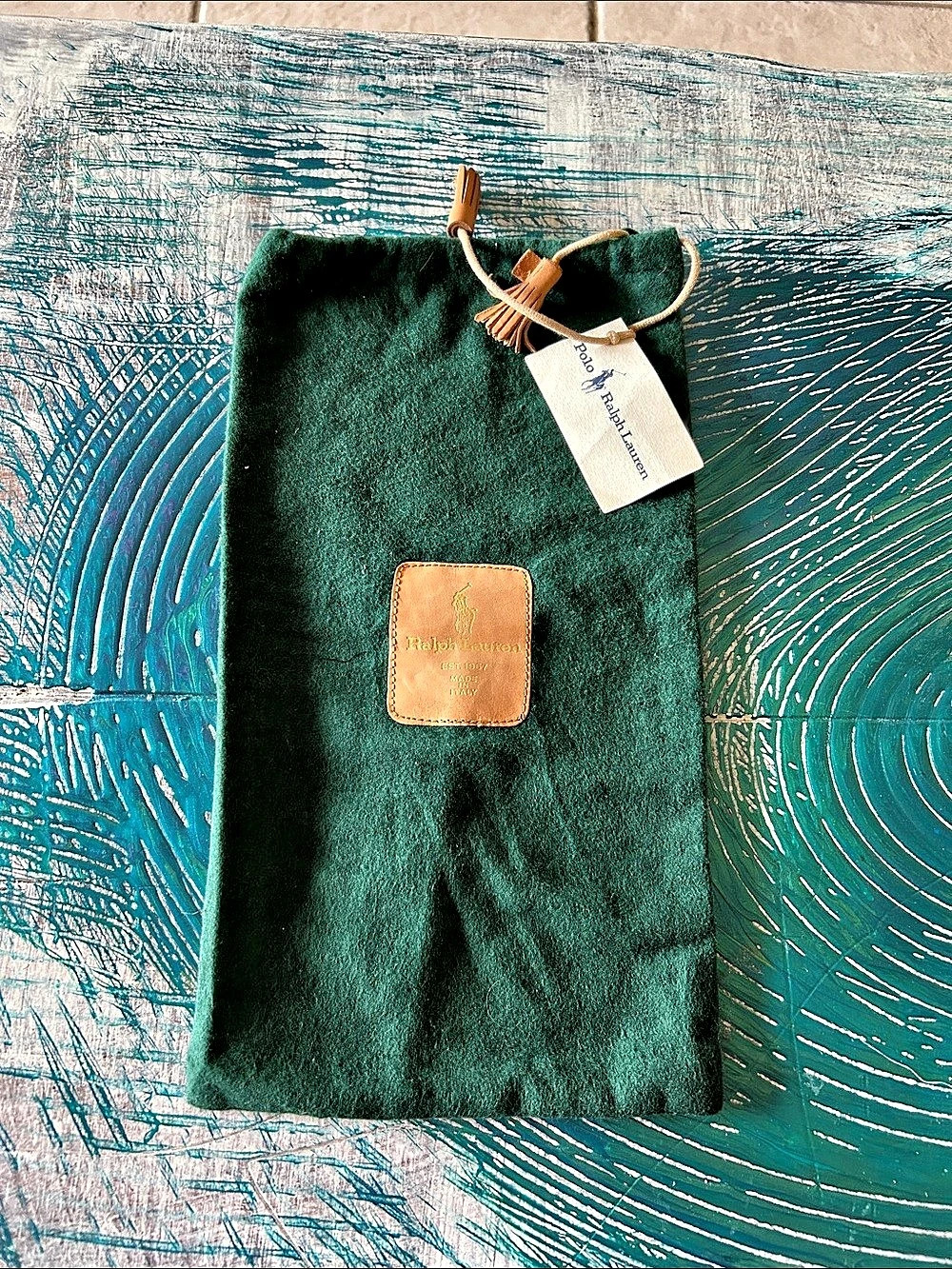 BAGGU Green Drawstring Pouch NWT